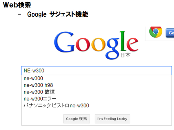 Google Sugest機能