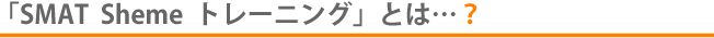 「SMAT Sheme トレーニング」とは･･･？